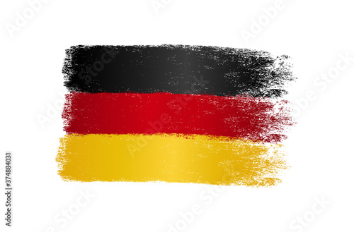 Germany flag with brush paint textured  background  Symbols of Germany   graphic designer element - Vector - illustration