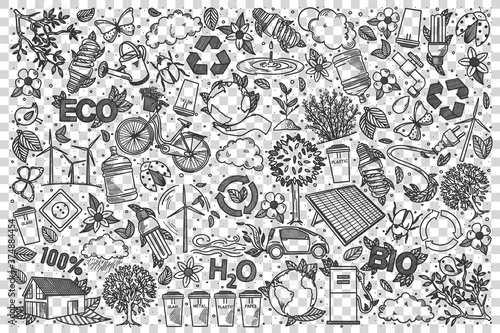 Ecology doodle set