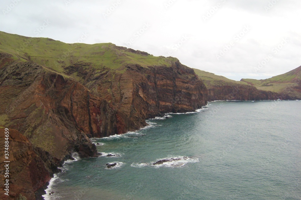 Cliffs, Ocean and a Narrow Peninsula, Island of Madeira