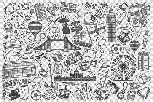 England doodle set