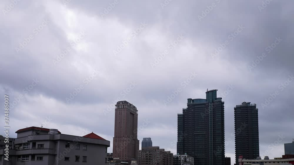 time lapse of a thick cloud cover passing over a city time lapse of a thick cloud cover passing over a city