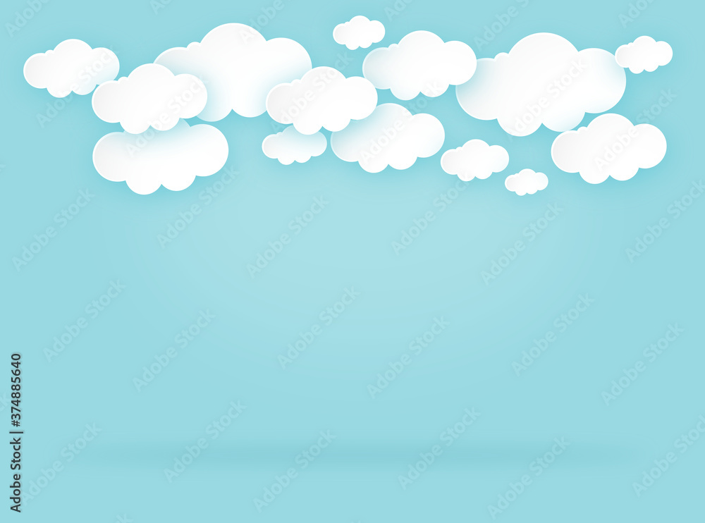 Cloud rain on blue background, clear sky with cloud, rain season, cloudy day,weather forecast concept, vector illustration Cloud rain on blue background, clear sky with cloud, rain season, cloudy day,weather forecast concept, vector illustration