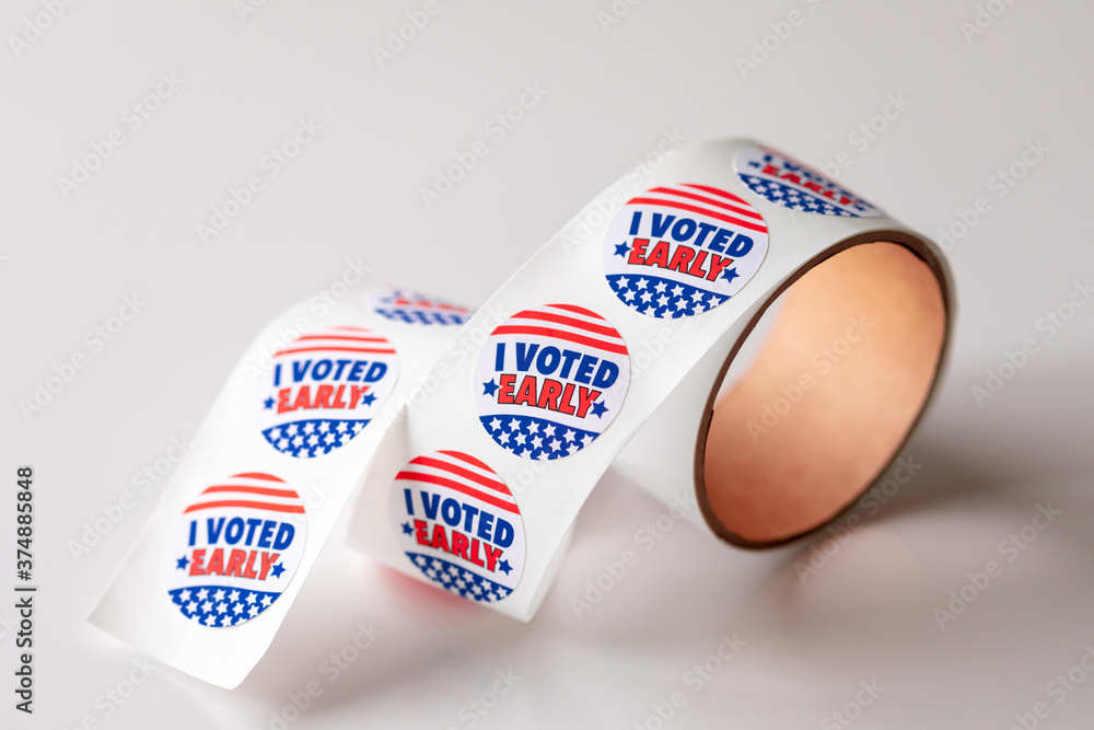 Fototapeta premium I Voted by Mail Elections Stickers