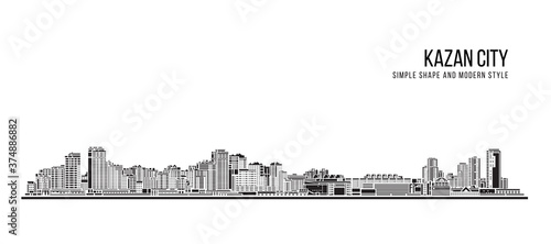 Cityscape Building Abstract shape and modern style art Vector design - Kazan city (russia)
