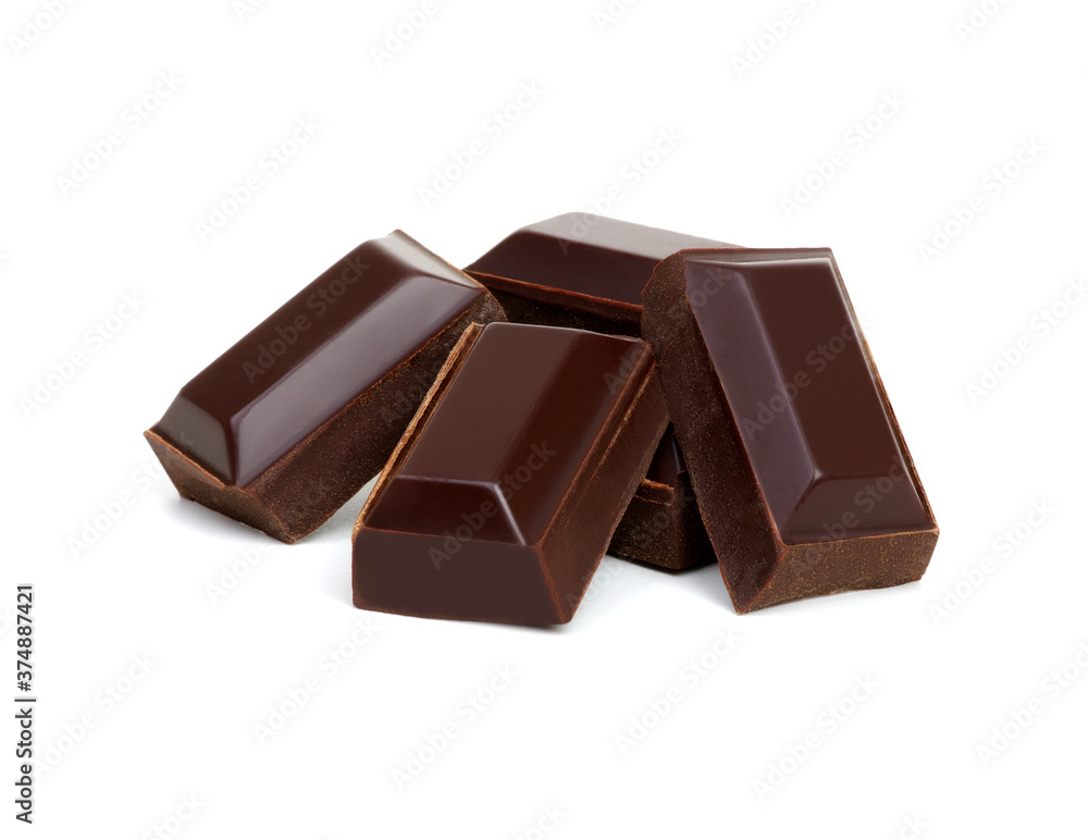 Fototapeta premium close up of chocolate pieces