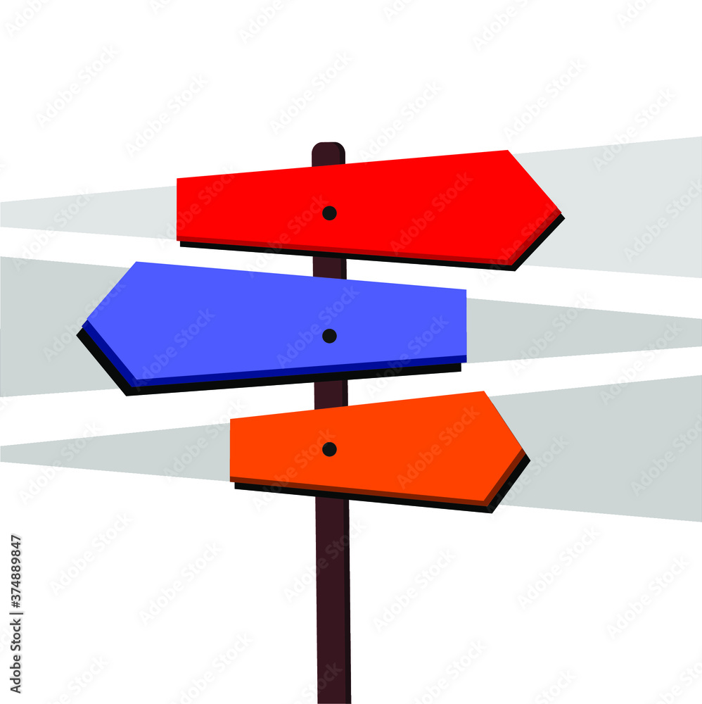 colorful wooden road signs, direction, guide, board colorful wooden road signs, direction, guide, board