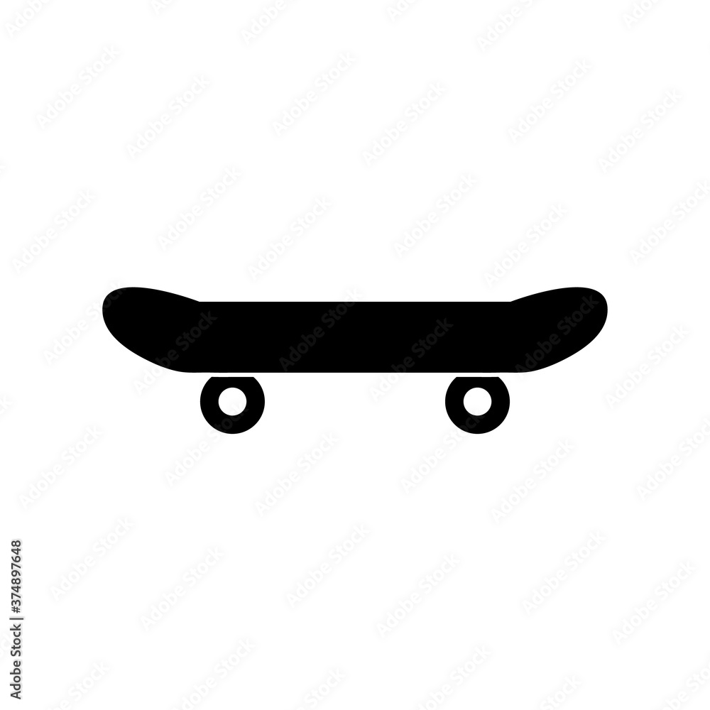 Skateboard icon, logo isolated on white background Skateboard icon, logo isolated on white background