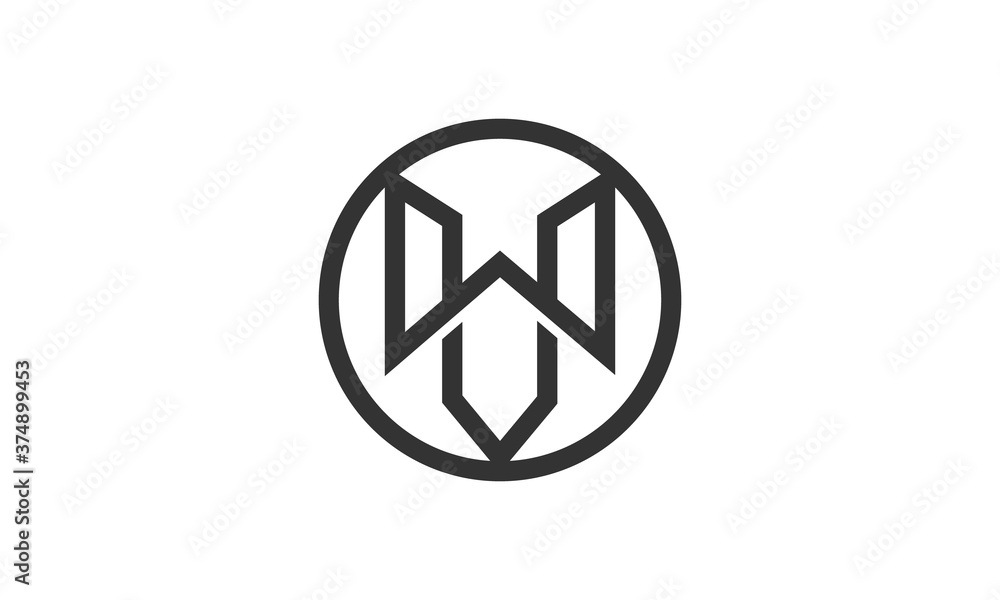 The initials w and m monogram logo design, with a simple, modern, and elegant design for your business logo The initials w and m monogram logo design, with a simple, modern, and elegant design for your business logo