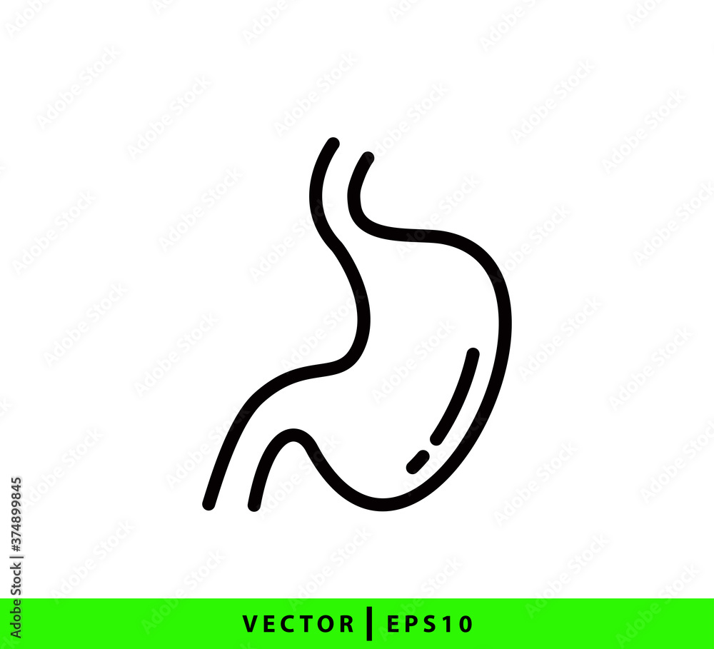 Stomach icon vector logo design template Stomach icon vector logo design template