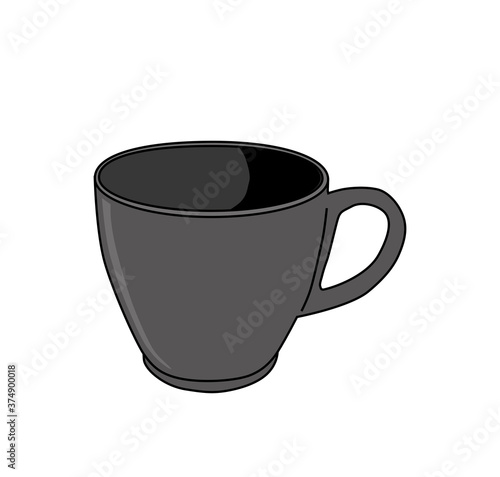 coffee mug white background vector illustration
