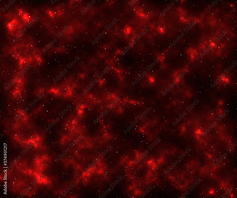 dark red abstract galaxy space and white stars in outer space dust in the universe red.