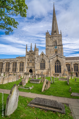 Vertical shot of the Burford Church in the UK photo