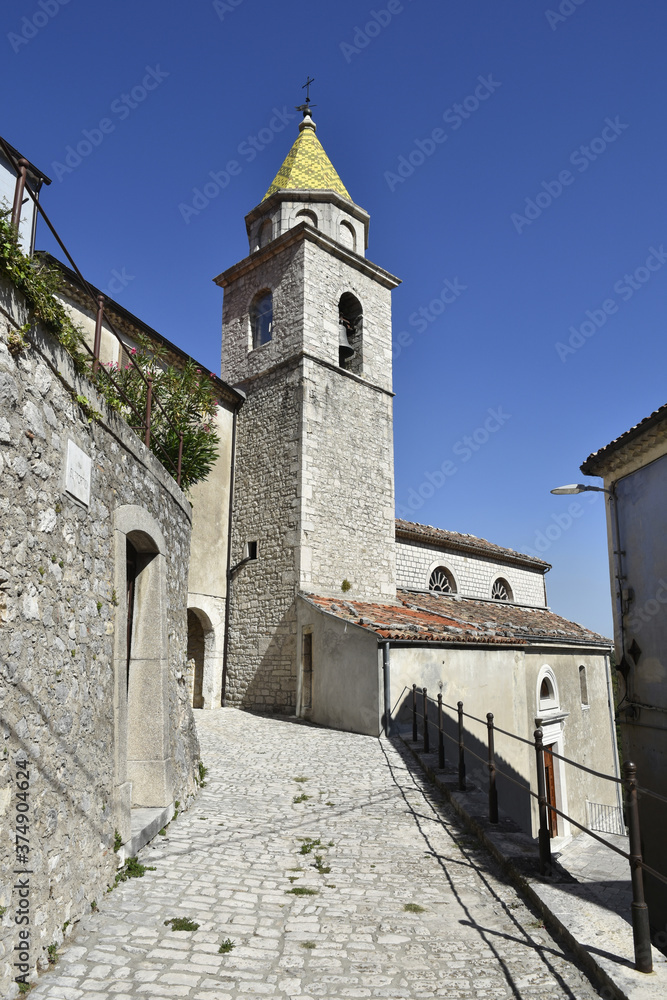A tower bell of church of Sepino, a medieval village in the Molise region.