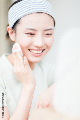 Beautiful young Asian women in make-up