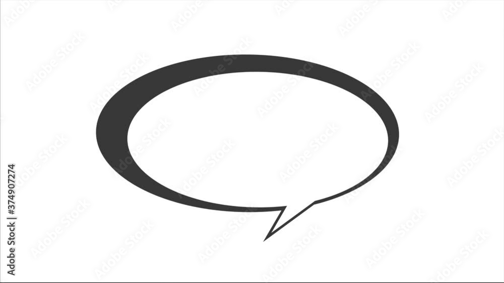 Comic text speech bubble set video with alpha channel. Comic text speech bubble set video with alpha channel.