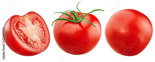 Tomatoes isolated on white background