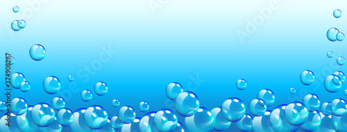 Background of bubbles vector for Laundry and cleaning concept