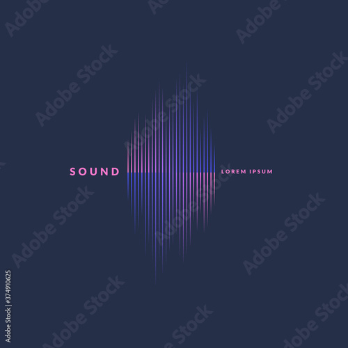 Vector illustration of music wave in the form of the equalizer