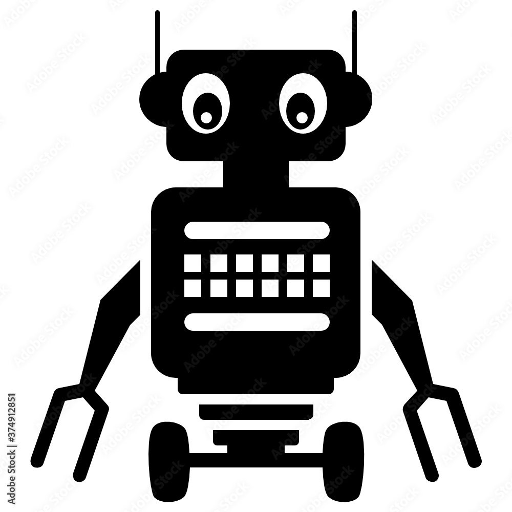 A solid vector design of bionic man, editable icon design
A solid vector design of bionic man, editable icon design