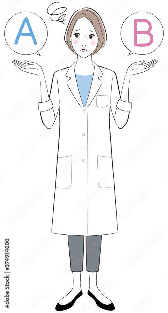 A woman doctor confused about which option should she take.