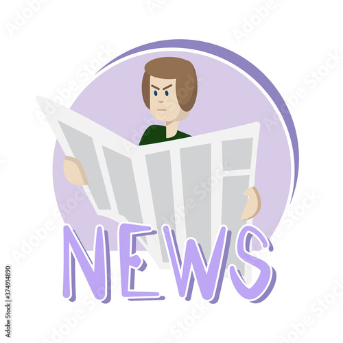 Man read the news. News newspaper