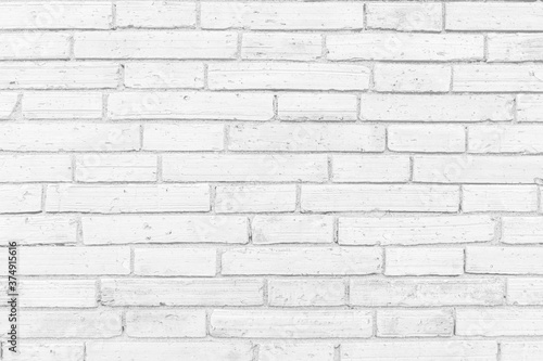 White Brick Wall Background in Rural room. Abstract Weathered Texture Stained Old Stucco.