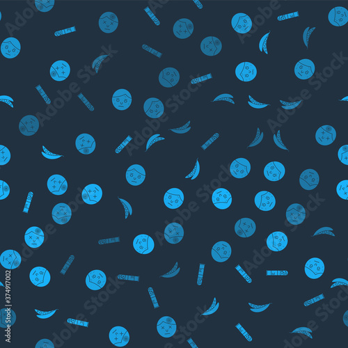 Set Test tube and flask, Man with excessive sweating, Kidney beans and having headache on seamless pattern. Vector.