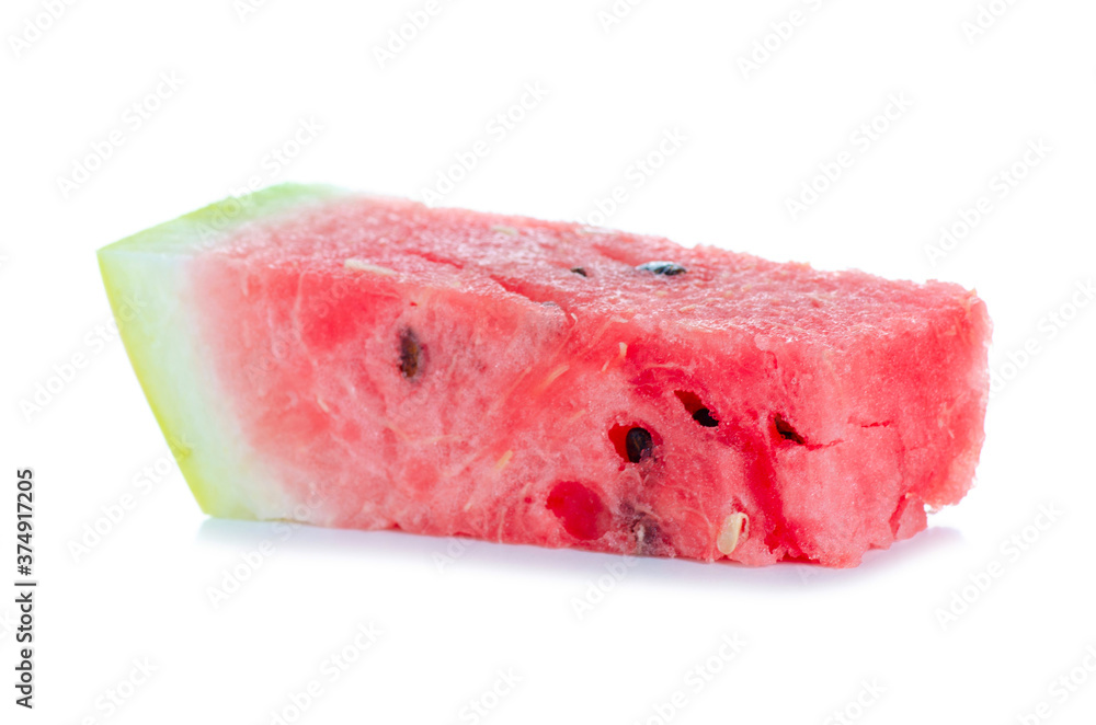 Piece of watermelon on white background isolation Piece of watermelon on white background isolation