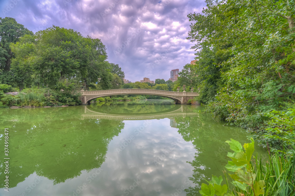 Bow bridge in late summer