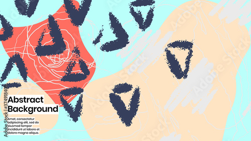 Abstract background illustration. Colorful lines, scribble and paint strokes. Decorative chaos wallpaper, backdrop. Hand drawn texture, decor elements and shapes. Eps10 vector.