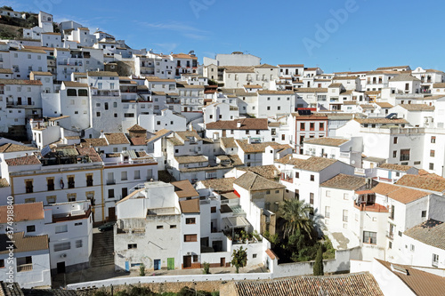 Setenil de las Bodegas, a white Andalucian village (Spain)  with cave houses against and under the rocks  © Roel