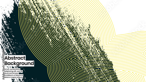 Abstract background illustration. Striped shapes and paint strokes. Decorative minimal background, backdrop. Hand drawn texture and outline shapes. Eps10 vector.