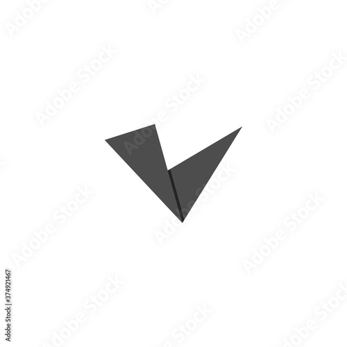Free Download ABSTRACT ILLUSTRATION LETTER V LOGO DESIGN WITH SHARP MONOCHROME LOGO VECTOR - GFXLoad
