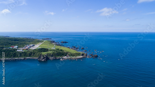 《秋田県・男鹿半島》入道崎の空撮 