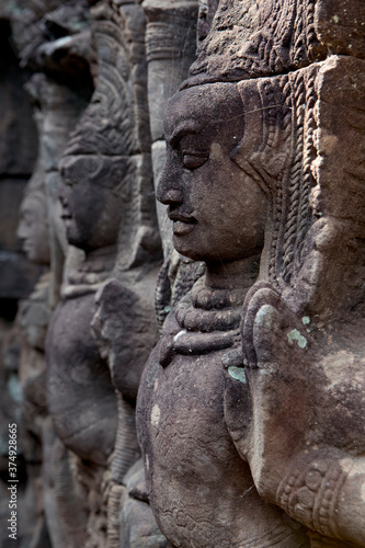 Beautiful and unique stone statues photographed in Siem Reap  Cambodia.