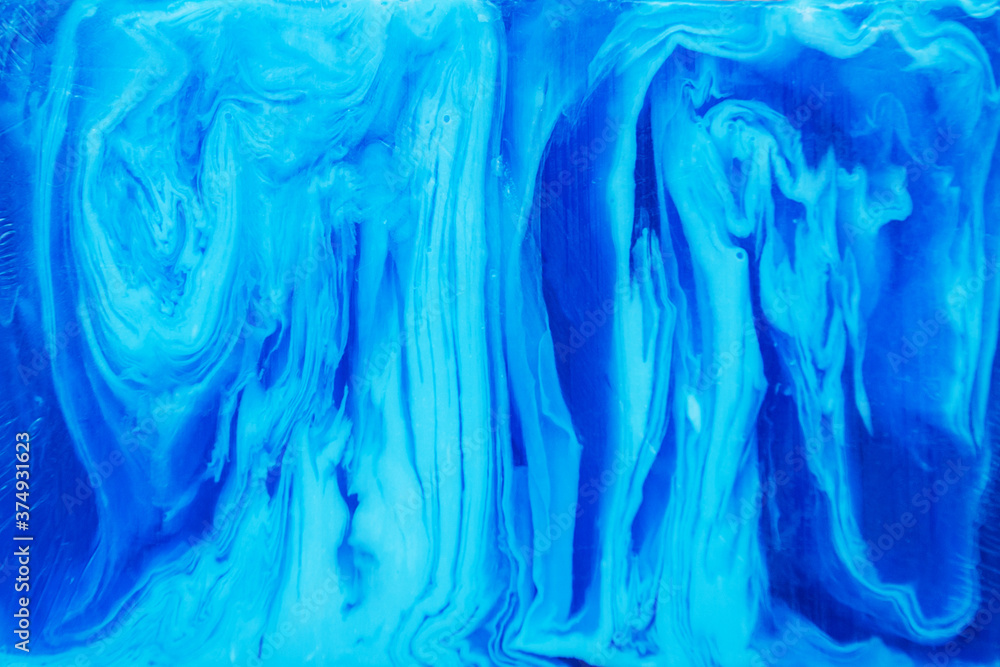 Abstract blue and white background. Blue and white soap. Abstract blue and white background. Blue and white soap.
