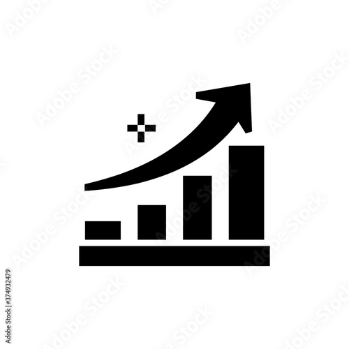 Enhancement. Icon for business, finance and marketing strategy - glyph series