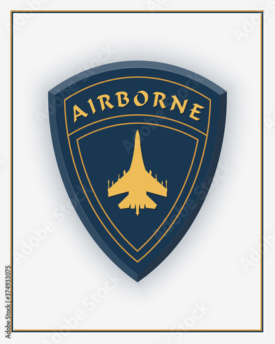 Air Force. Airborne Patch. Military Aviation Logo. Design Elements for Military Style Jackets Shirt and T-Shirts