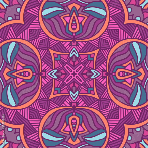 Wallpaper Mural Abstract festive colorful floral mandala vector ethnic boho pattern Torontodigital.ca