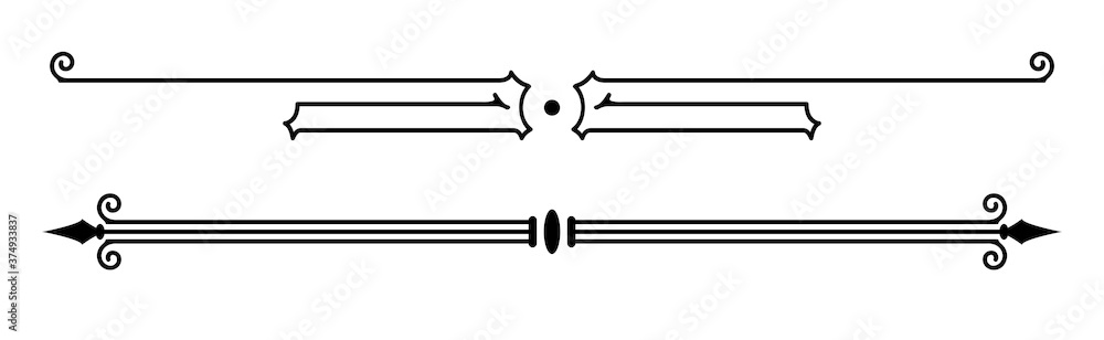 Page dividers or separators Page dividers or separators