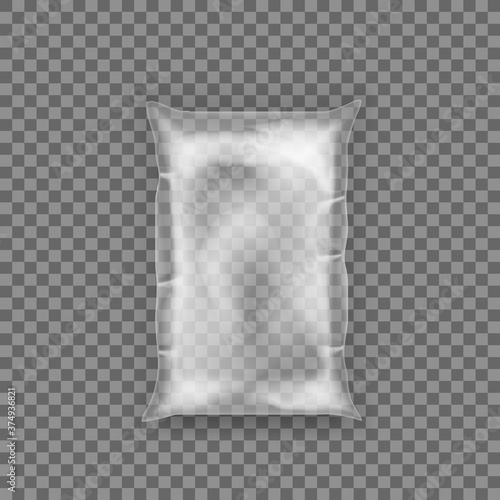 3D Pillow Package For Food. Polyethylene Packing