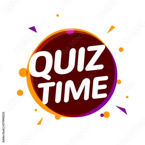 Quiz time icon concept. Vector sign ask game competition