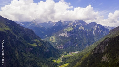 Wallpaper Mural Amazing hyperlapse over stunning green mountains in beautiful Switzerland Torontodigital.ca