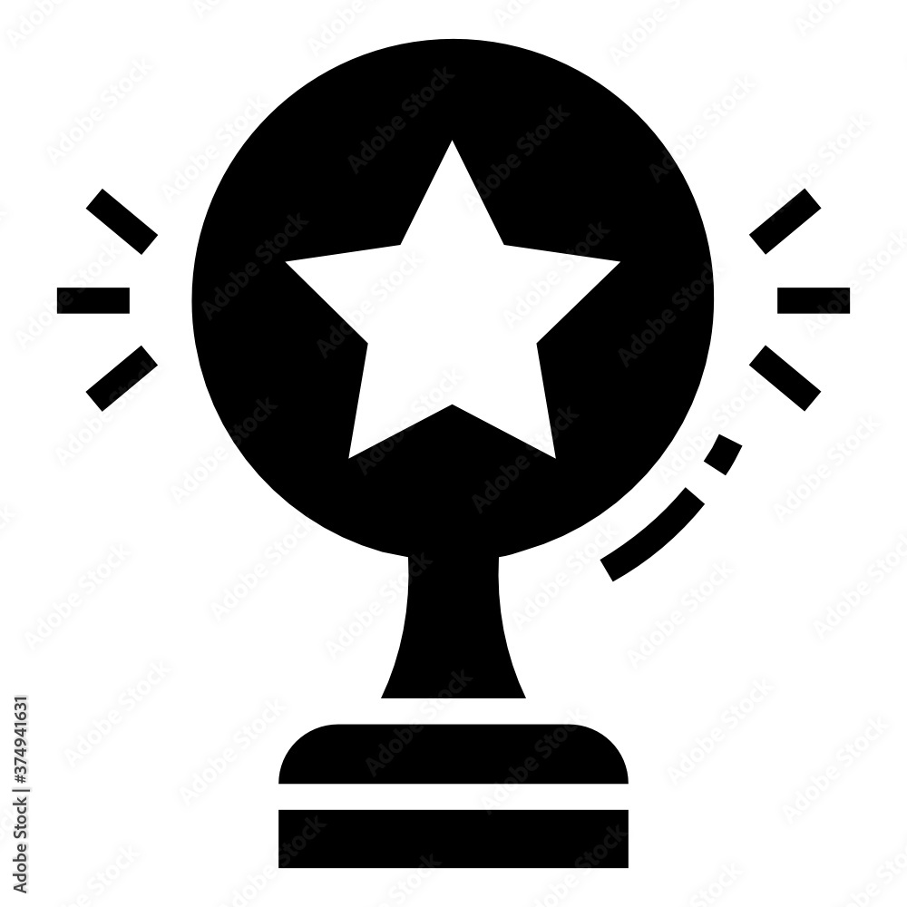 Vector of star trophy in modern filled style
Vector of star trophy in modern filled style