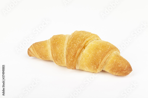 croissant puff pastry on white background