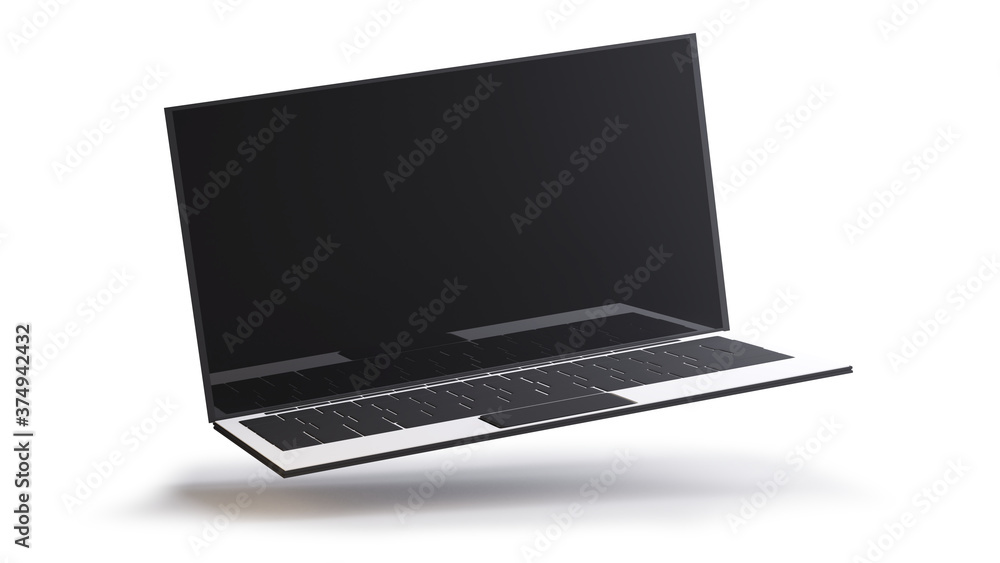 notebook isolated computer object 3d-illustration notebook isolated computer object 3d-illustration