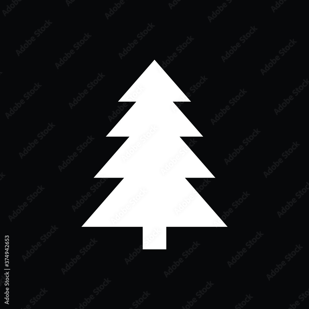 Christmass tree icon, flat design best vector icon. Vector illustration.