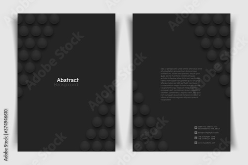 Abstract a4 circle background. 3D spheres. Minimalistic banner template. Vector illustration with mesh gradients.