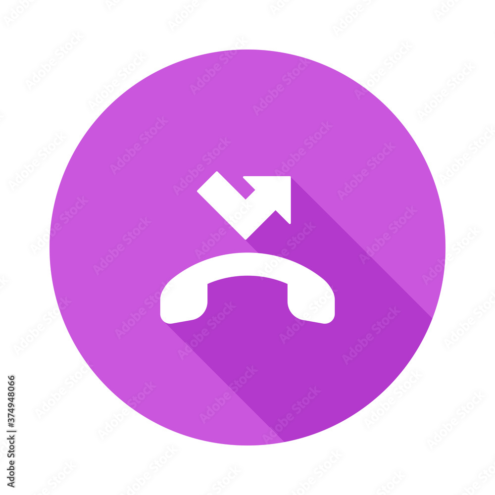 Missed call icon for web and mobile Missed call icon for web and mobile