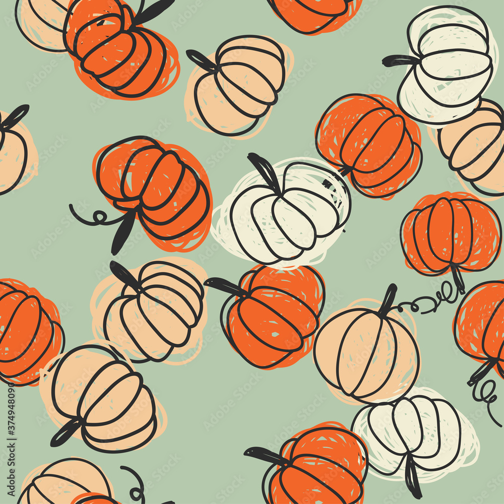Seamless pattern with pumpkins. Beautiful background for Thanksgiving, halloween, autumn. Seamless pattern with pumpkins. Beautiful background for Thanksgiving, halloween, autumn.